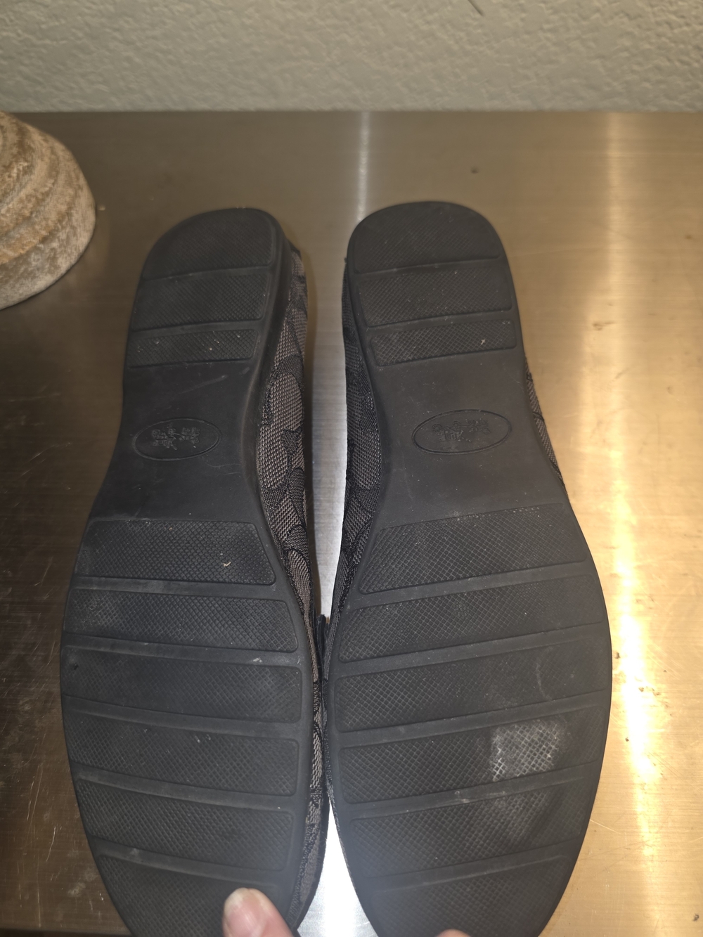Coach Black Signature Canvas Loafers with Metal Bit - Picture 6 of 6